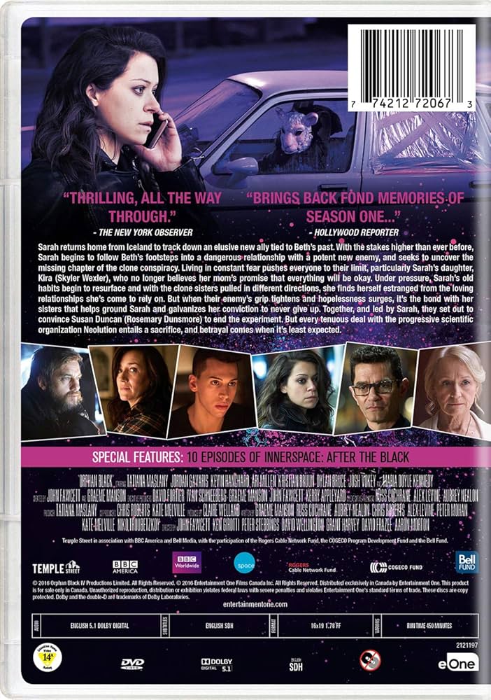 (未使用･未開封品)Orphan Black: Season Four [DVD] Orphan Black - Season 4: Amazon.ca: Tatiana Maslany, Dylan